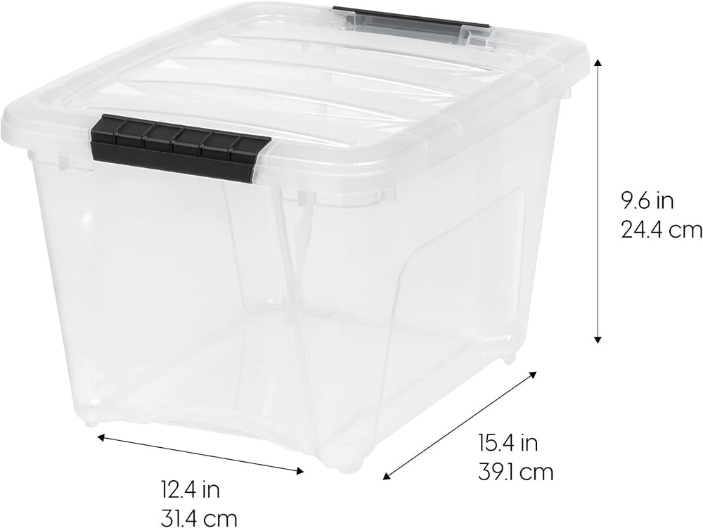 IRIS USA 6-Pack 19 Quart Storage Bins with Lids, Clear
