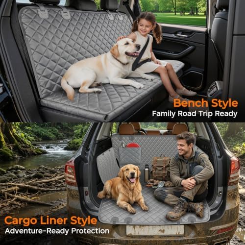 URPOWER Dog Car Seat Cover for Back Seat, 100% Waterproof Hammock for Car
