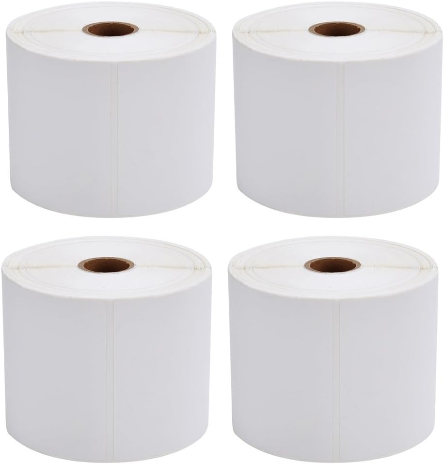 MFLABEL 4x6 Direct Thermal Shipping Labels - 4 Rolls of 450 Labels/Roll, Comp...