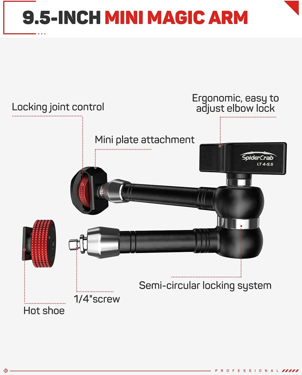 IFOOTAGE 9.5" Spider Crab Magic Arm Adjustable Arm LT4-5.5
