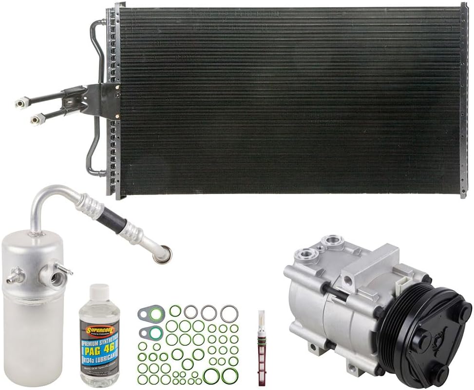 A/C Kit w/AC Compressor Condenser Drier For Ford F150 F-150 V8 2004 2005 w/ 6...