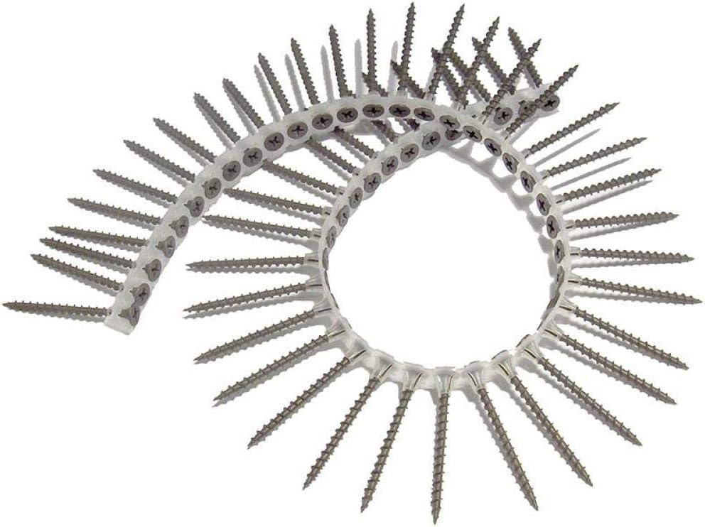 ForgeFix Coarse Thread Collated Drywall Screws | 3.9 x 55mm | Black Phosphate...