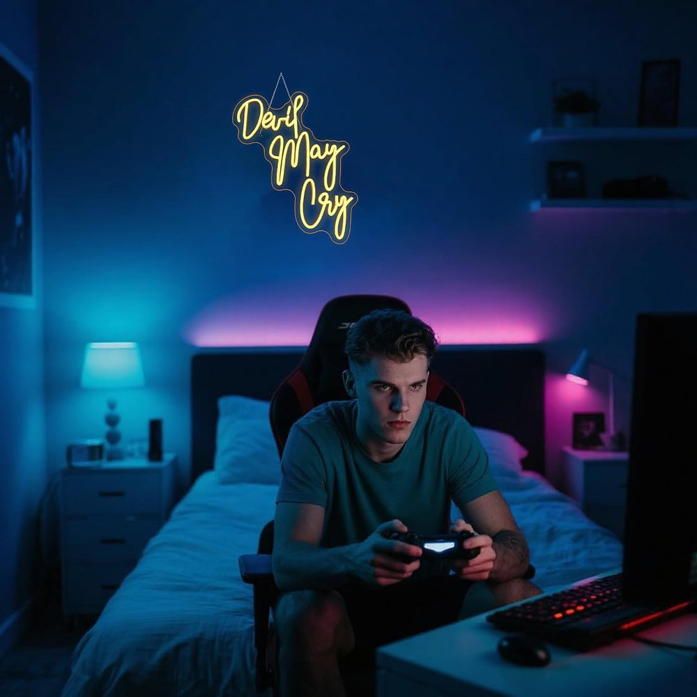Devil May Cry Neon Sign Devil May Cry for Wall Decor neon Sign Lights USB Gam...
