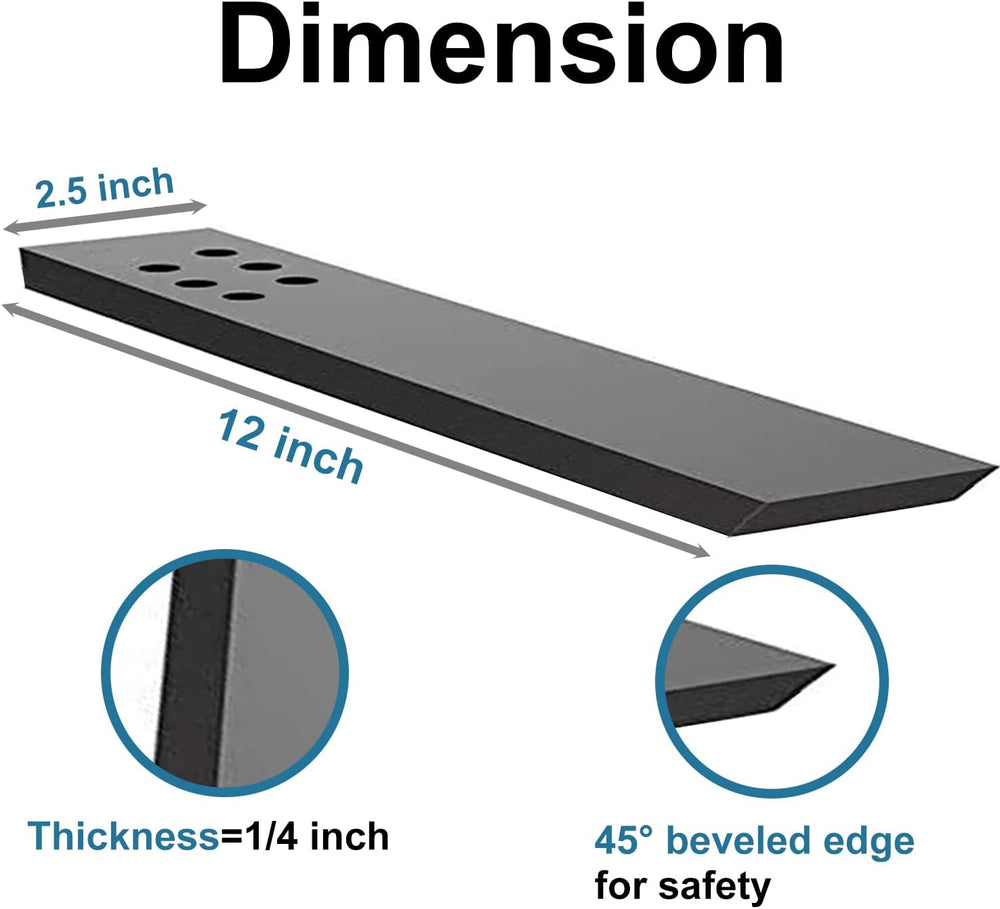 WINKER Countertop Support Bracket 4 Pack, 12" L x 2.5" W, Black Ste...