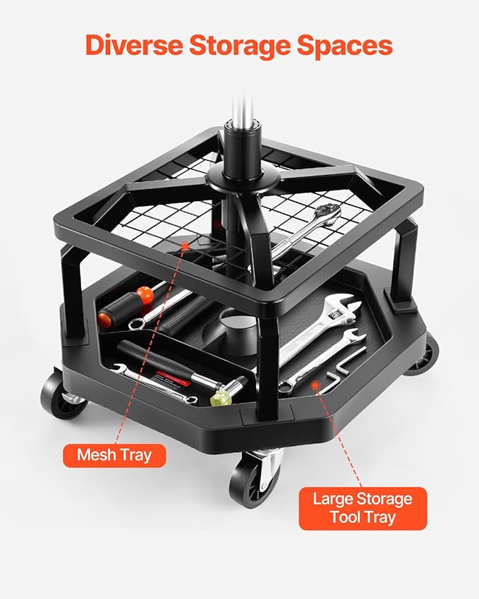 VEVOR Industrial Black Pneumatic Garage Seat/Work Stool