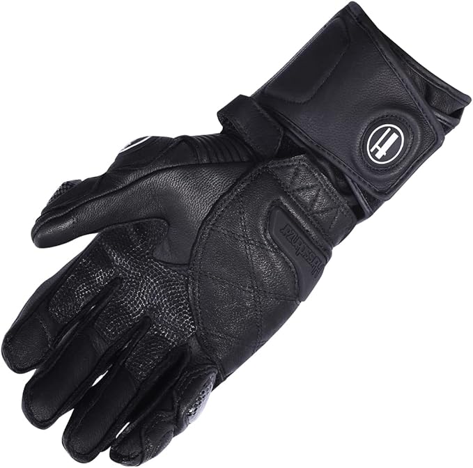 Harssidanzar Leather Motorcycle Gloves