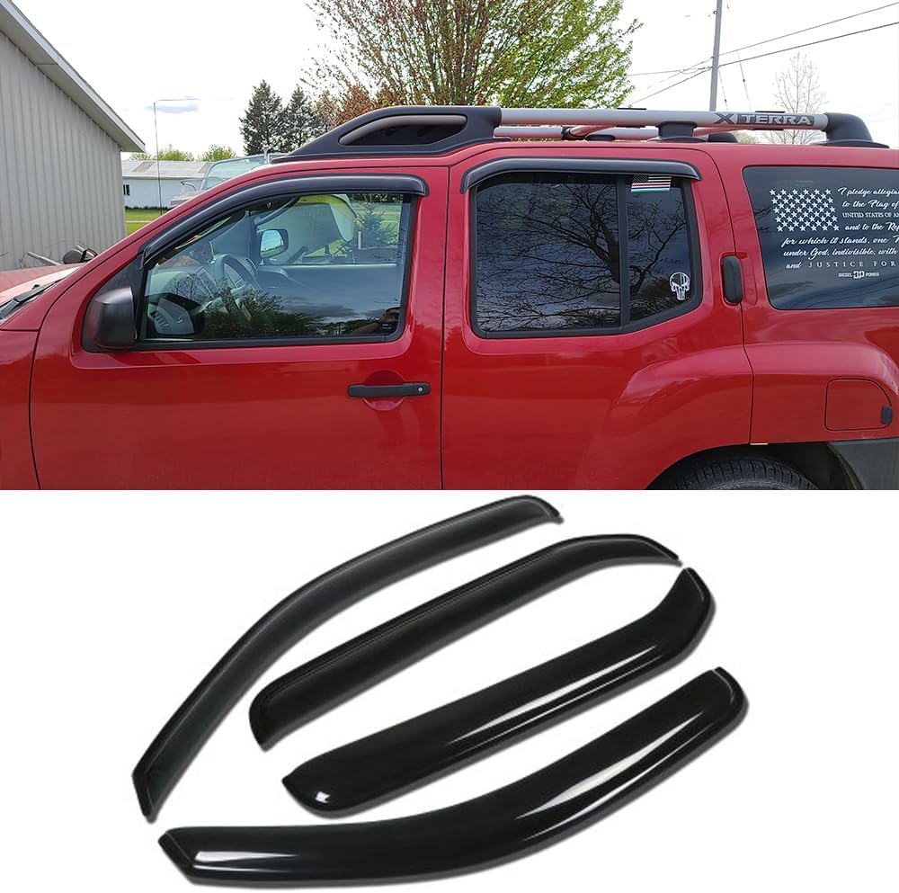94539 Side Window Wind Deflector, Dark Smoke Window Visor fit (4pcs)
