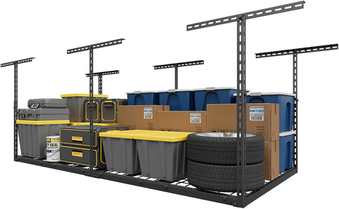 3X6FT Overhead Garage Storage Rack 450LBS Capacity, 26"-40" Height Adjust