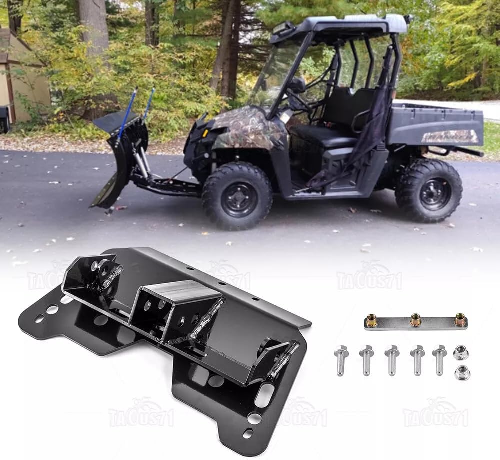 Lower Steel 2" Receiver Hitch Plow Mount for Polaris Ranger 500 570 800 ...