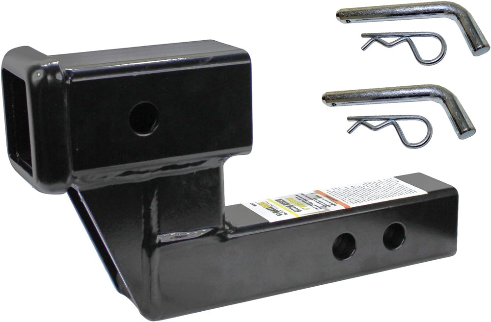 MaxxHaul Trailer Hitch Riser for 2" Receivers, 4" Rise or Drop Soli...