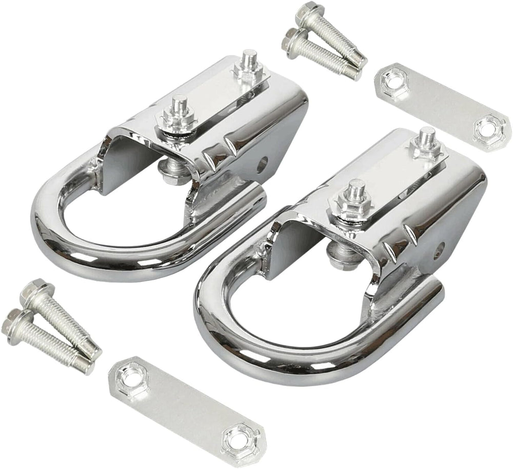 Front Pair Chrome Tow Hooks w/Hardware for Fo rd F 1 50 F-150 2004-2024 Cab P...