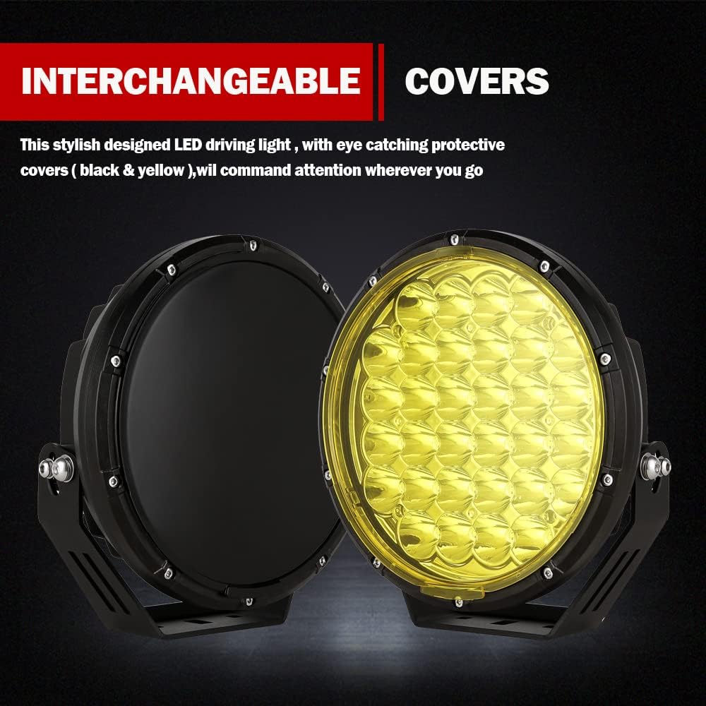 BIGLION.X 9 inch Round Led Offroad Lights Pair 320W Amber Driving Lights