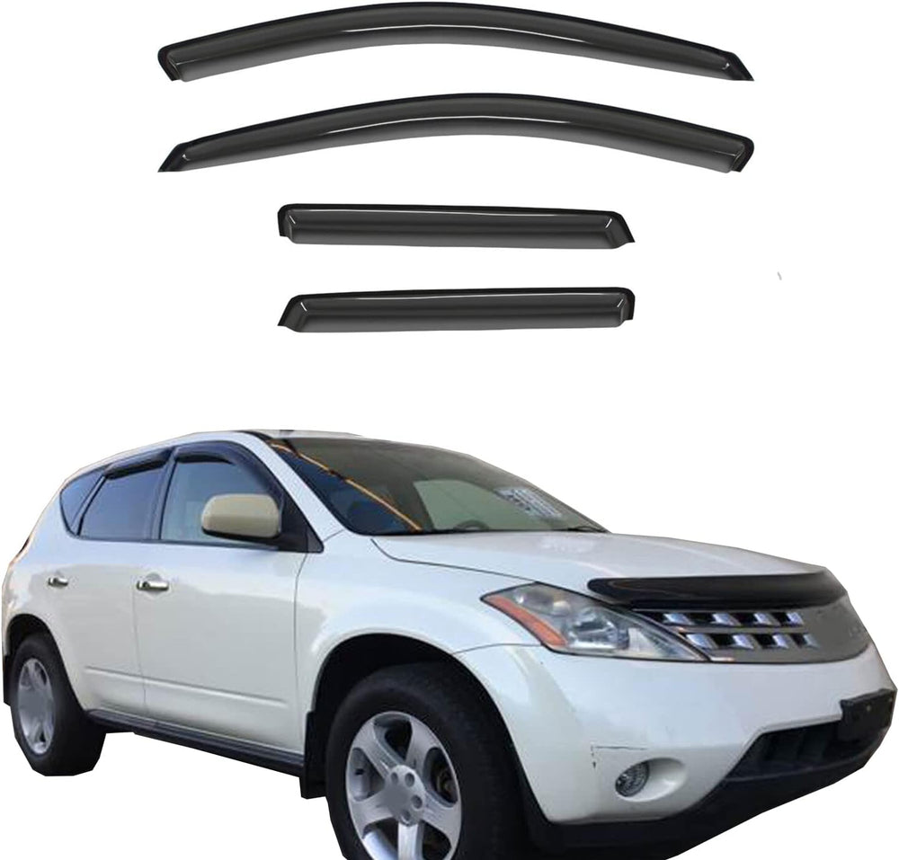 Smoke Sun/Rain Guards Window Visors Compatible (4Pcs)