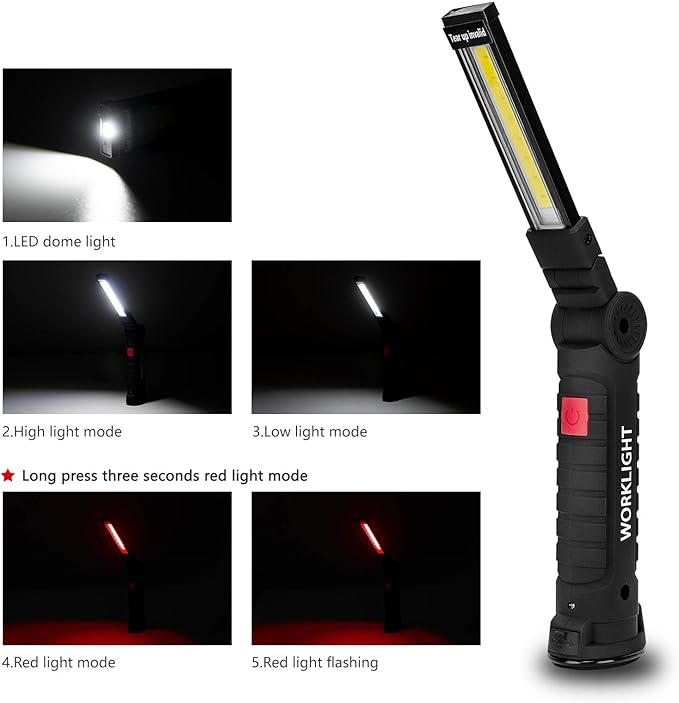 Gifts for Men 3Pack LED Flashlight, Rechargeable Work Lights