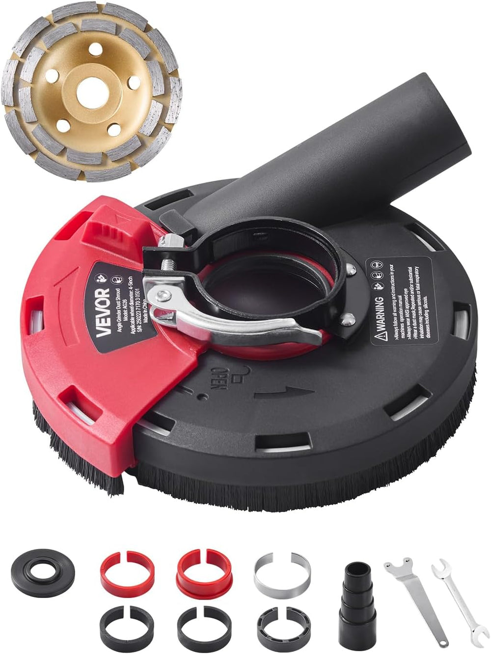 VEVOR Grinding Dust Shroud for Angle Grinder, Universal 4-5 in, Surface Grind...