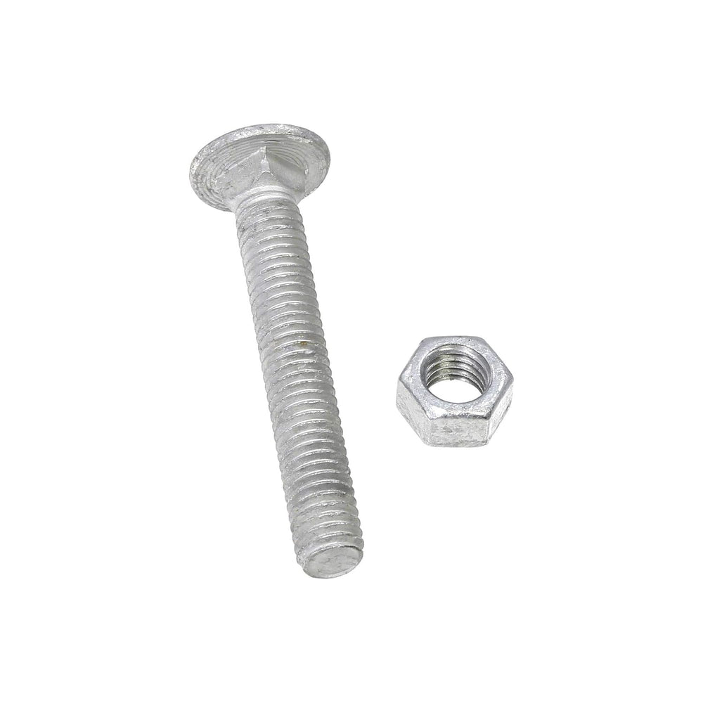 3/8 x 2 1/2" Long Carriage Bolts with Nuts, Galvanized Steel (Pack of 25)