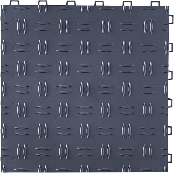 VEVOR Garage Tiles Interlocking, Non-Slip Double-Sided Texture Garage Floorin...