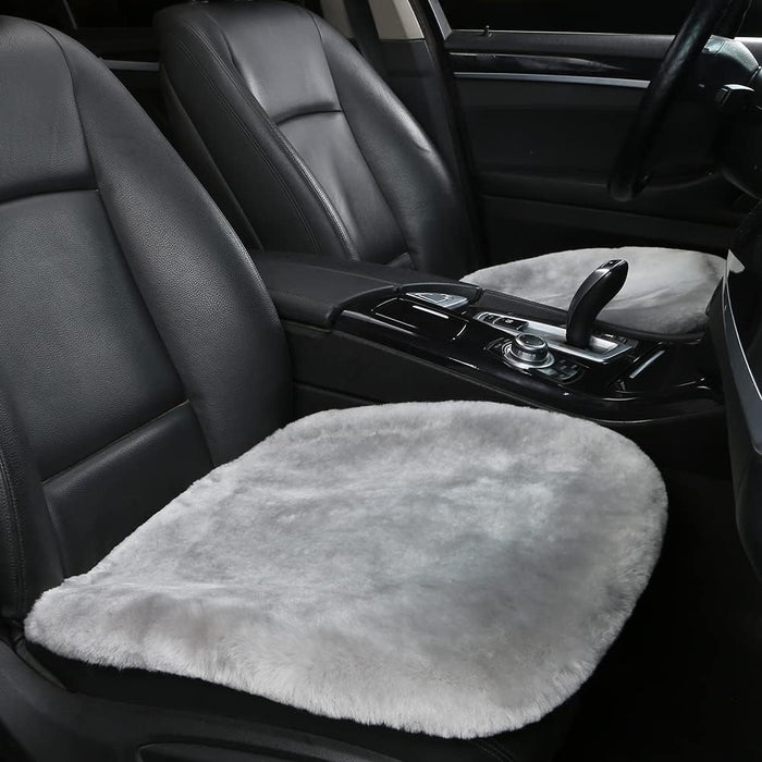 LLB Genuine Sheepskin Car Seat Cushion Seat Covers (2 Pcs)