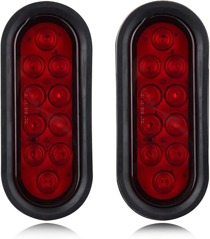 6 Inch Oval LED Trailer Tail Lights 10 LED (10Pcs)