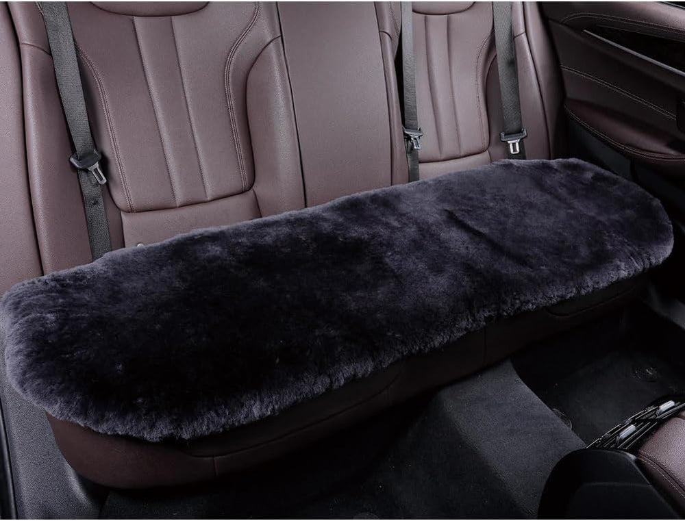Fuzzy Genuine Sheepskin Car Back Seat Cover