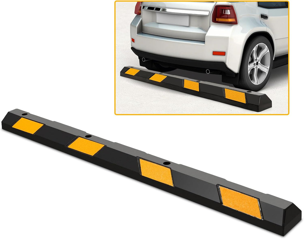 Rubber Parking Curb Garage Floor Stopper, Guide Wheel Stopper