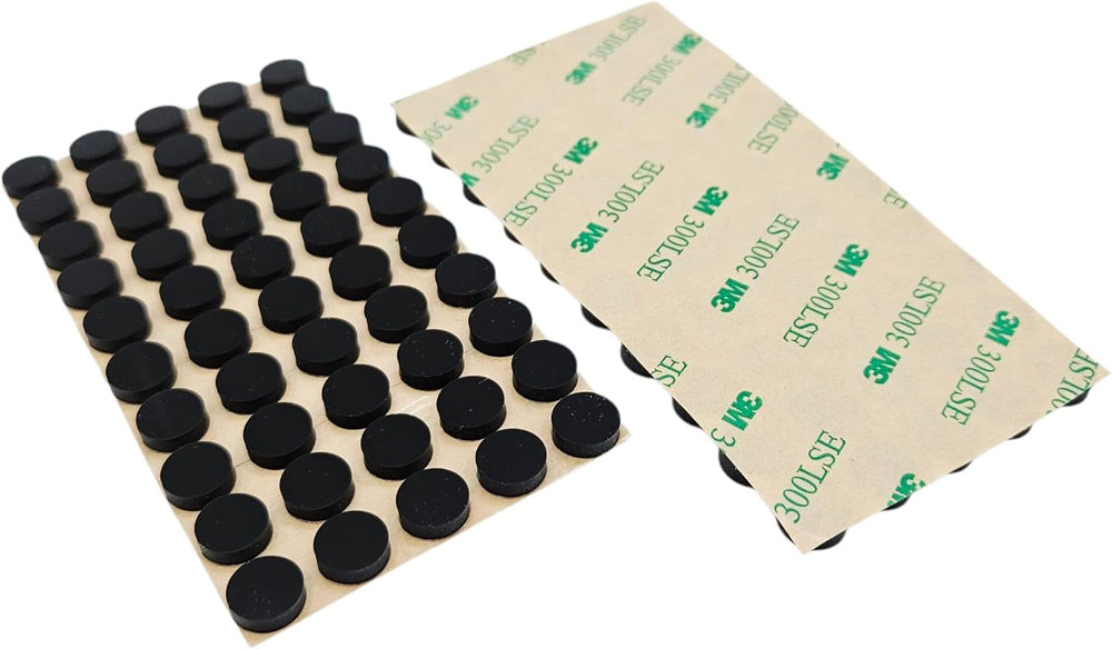 Pure Silicone Bumpers with High Strength Adhesive, 10x3mm (3/8 x 1/8) (1000, ...
