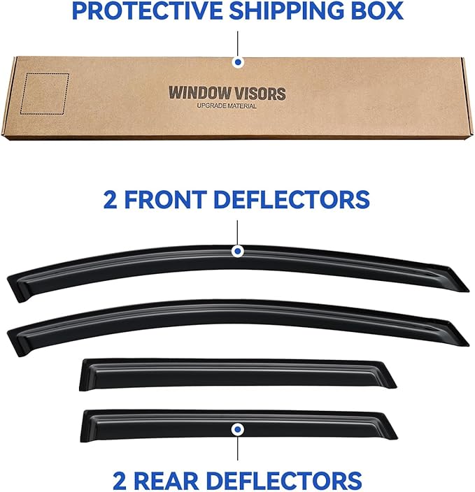 Window Visors Rain Guards for 2009 2010 2011 2012 2013 Nissan Rogue,