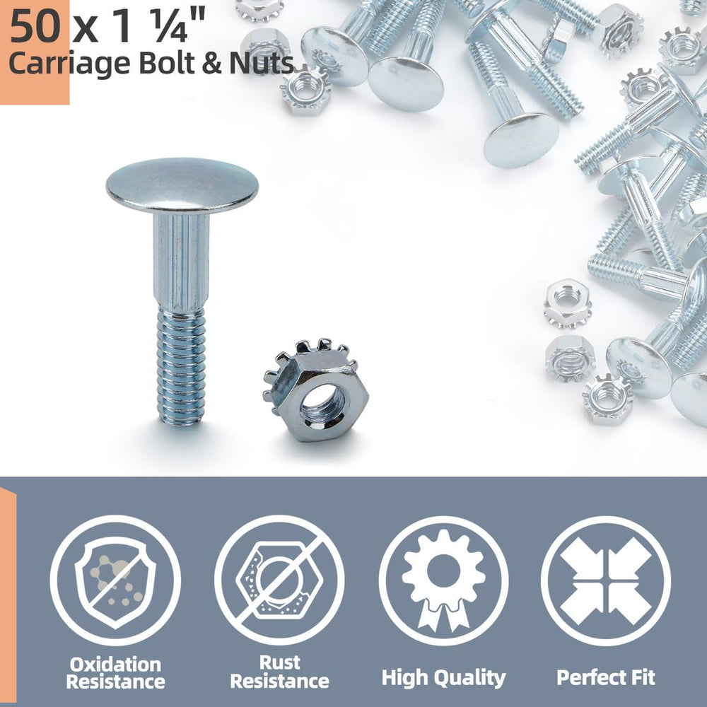50 Pack Carriage Bolt for Whiting Todco Overhead Truck Roll Up Door Parts
