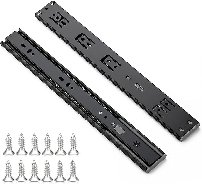 Ravinte Matte Black Soft Close Drawer Slides 14 Inch 5 Pairs 10 Pack