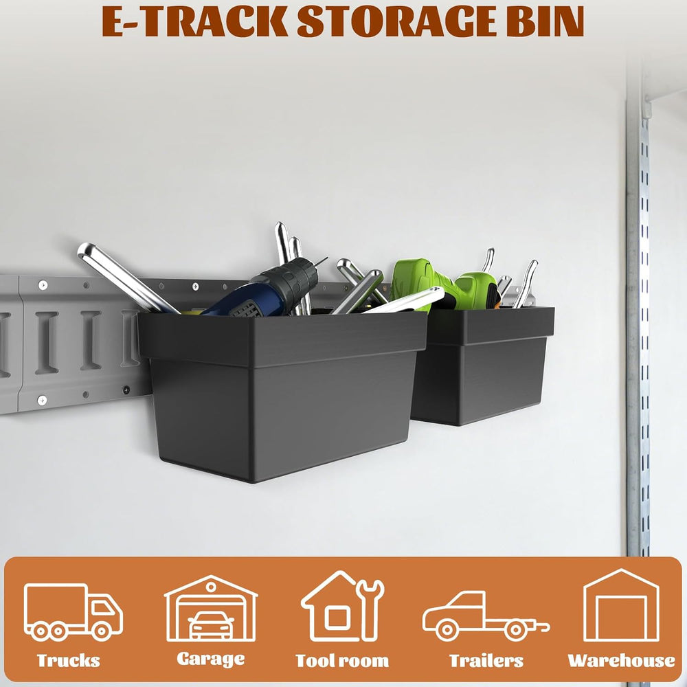2 Pack E-Track Storage Bin for E-Track System, E Track Accessories Storage Bo...