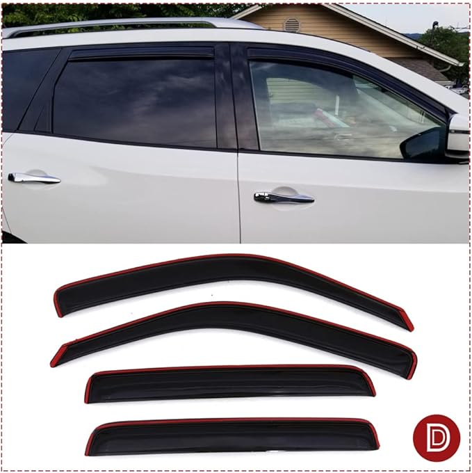 Original Side Rain Guards, Window Visors Compatible