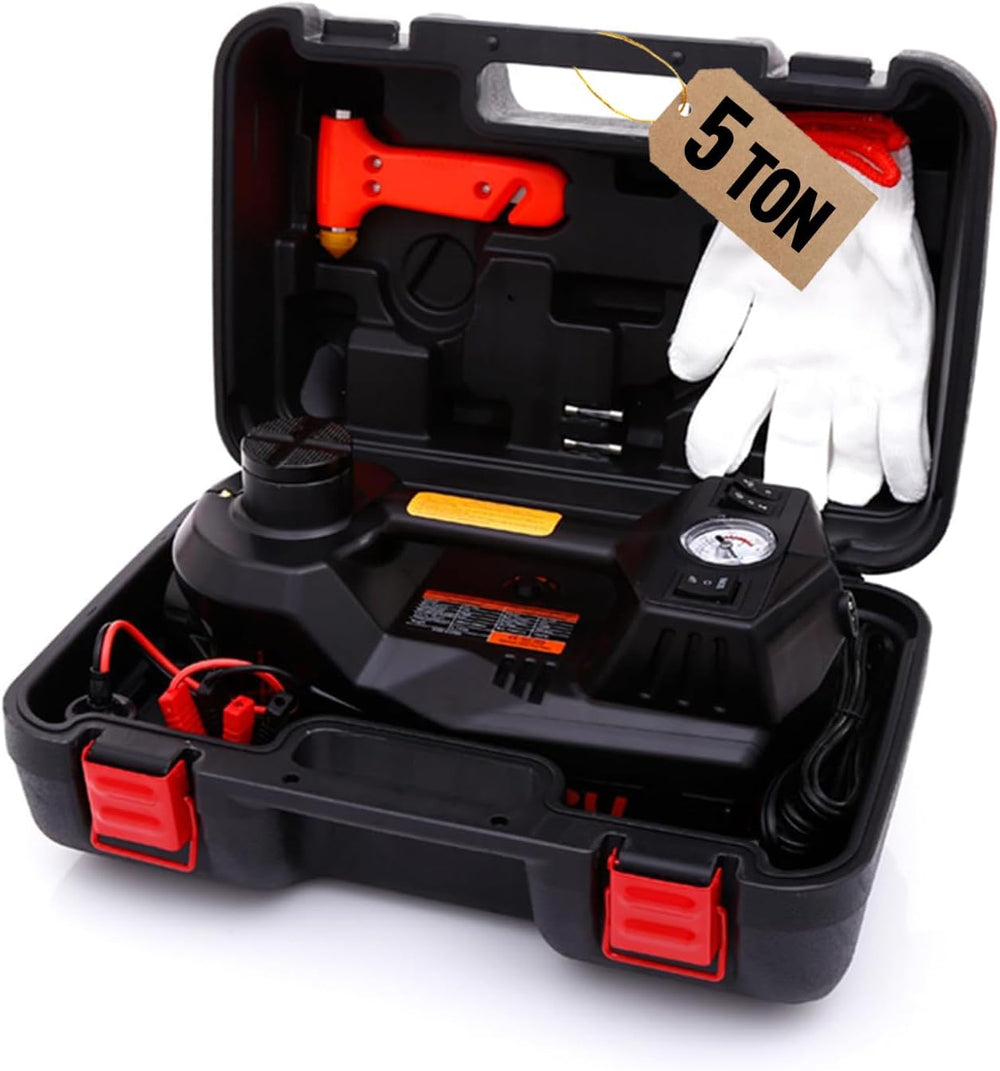 Trihelper Electric Car Jack 5 Ton 12V Floor Jack Hydraulic Jack Stand Car Lif...