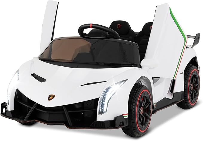 Costzon Ride on Car, Lamborghini Licensed 12V Battery Powered 4WD Sports Car