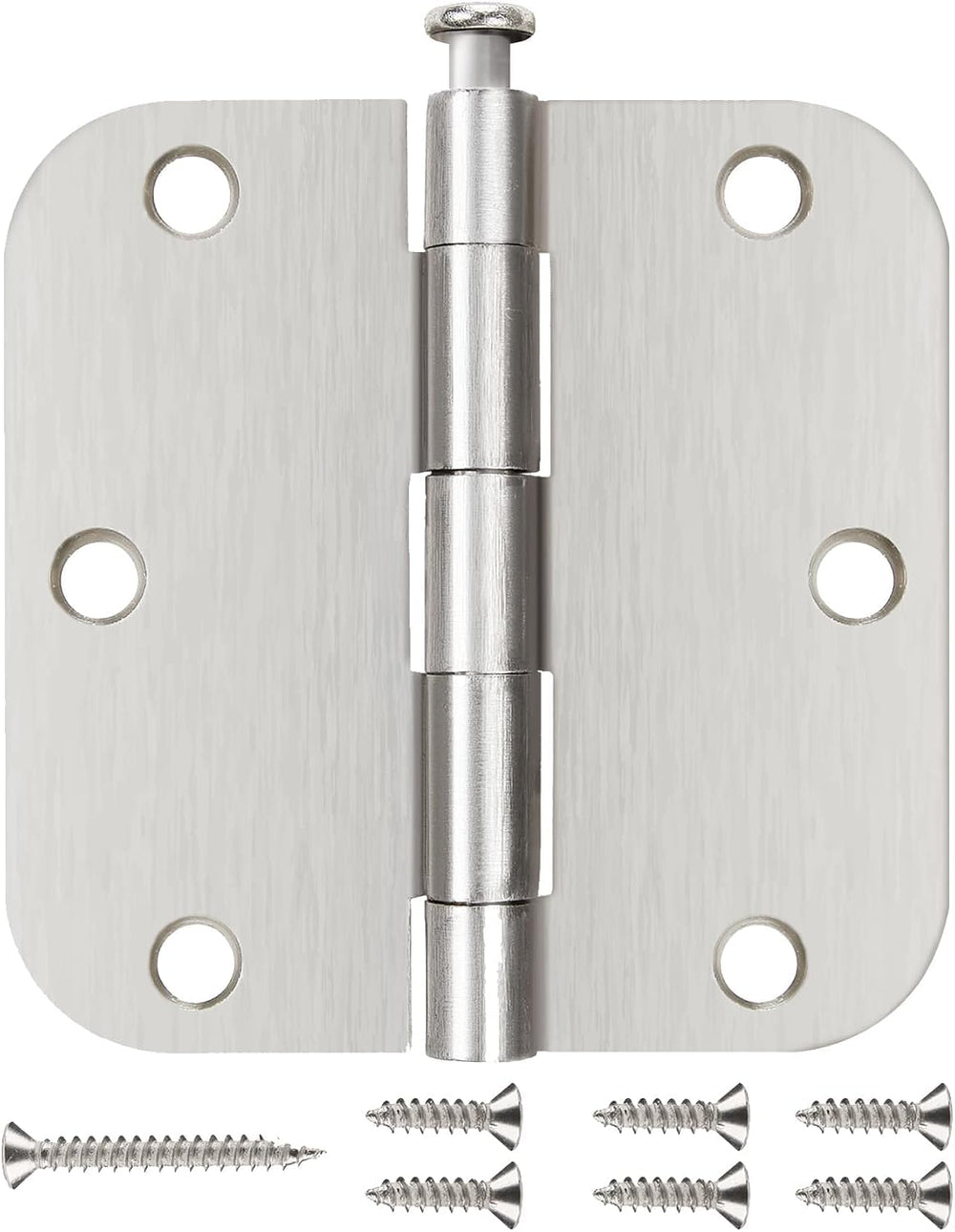 36 Pack Interior Brushed Nickel Door Hinges 3.5" with 5/8" Radius C...