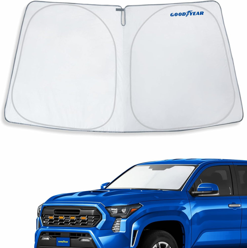 Goodyear Foldable Windshield Sunshade for Toyota Tacoma 2024-2026, Truck car ...