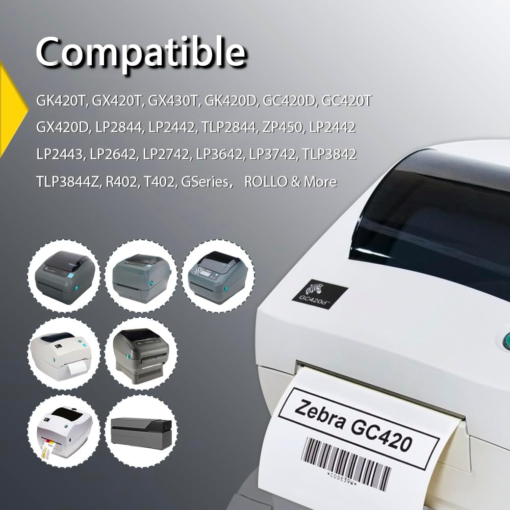 BETCKEY - 3" x 1" (76 mm x 25 mm) Thermal Labels, [10 Roll/13750 La...