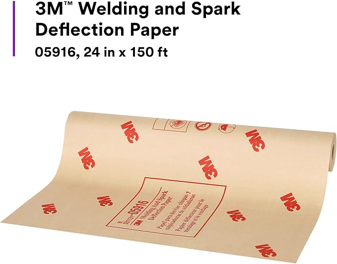 3M Welding and Spark Deflection Paper 05916, Flame Retardant, Adhesive Backing