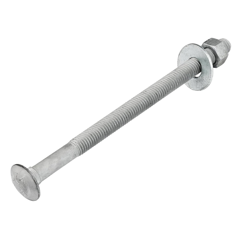 3/8" x 9" (50 Pack) Galvanized Carriage Bolt Kit, Grade 307A, Hot D...
