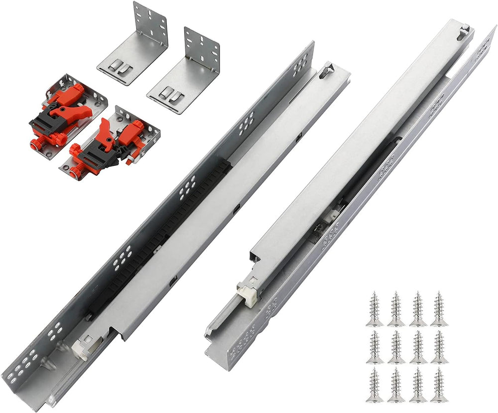 6 Pairs 21 Inch Undermount Soft Close Drawer Slides