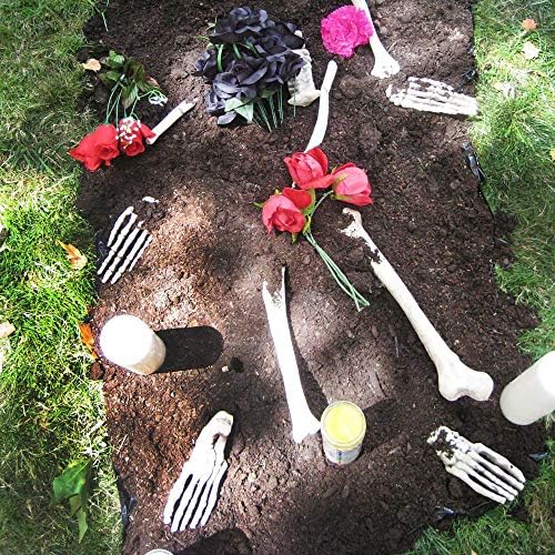 MOKRY PARTY Bag of Bones Halloween Life Size Skeleton Skull for Decoration an...