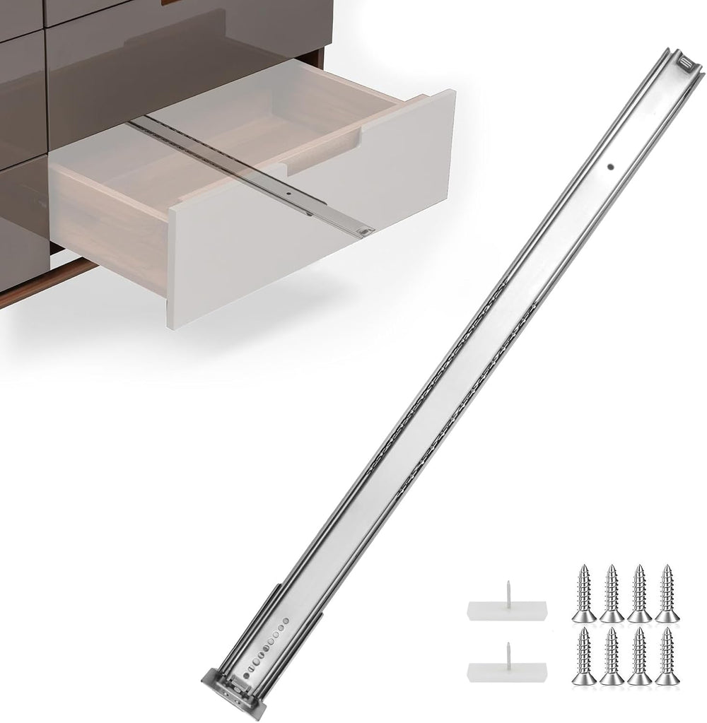 homdiy 14 Inch Heavy Duty Center Mount Drawer Slides Track (5 Pcs)