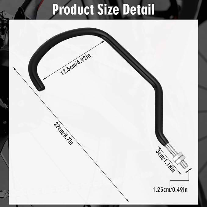 Shimeyao 8 Pcs Machine Thread Bicycle Storage Hook