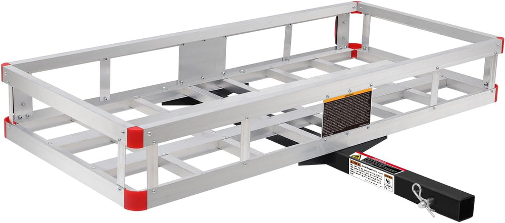 MaxxHaul 70108 Aluminum Cargo Carrier With High Side Rails- Trailer Hitch Mou...