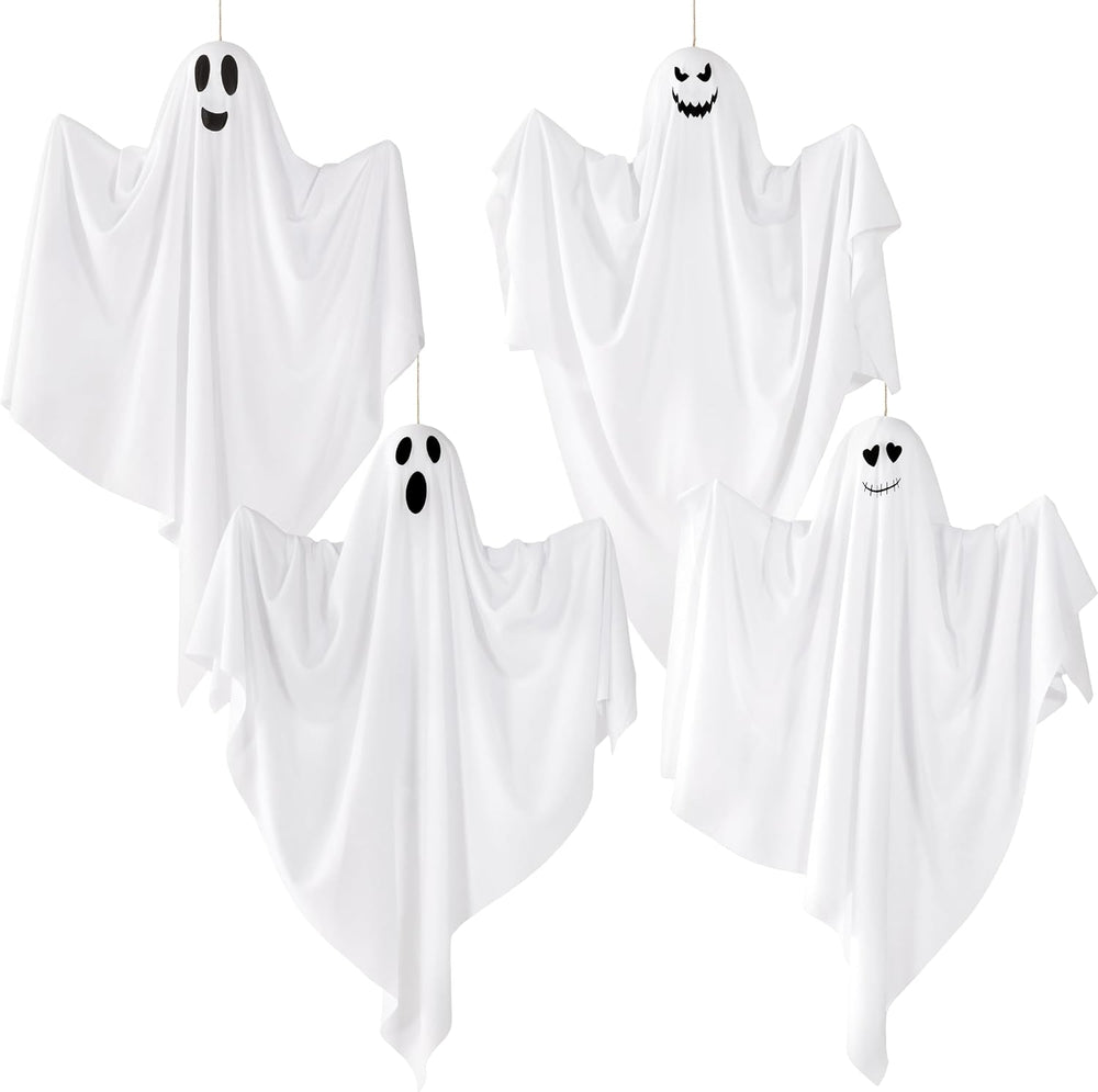 JOYIN 4 Pcs Halloween Party Decoration 27.5" Hanging Ghosts, Cute Flying...