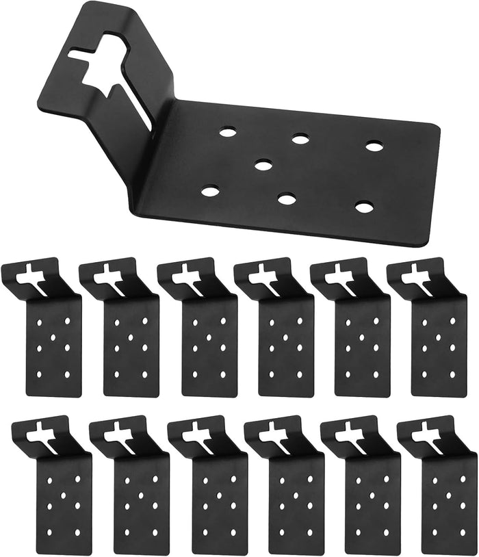 12 Pack Black T-Post Bracket 3"