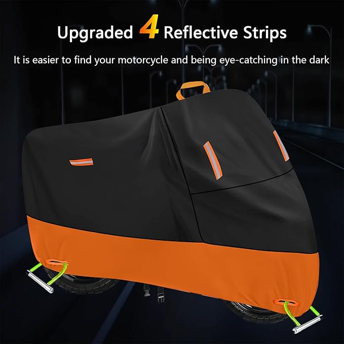 Motorcycle Cover 300D Oxford Motorcycle Covers Waterproof Outdoor Storage Fit