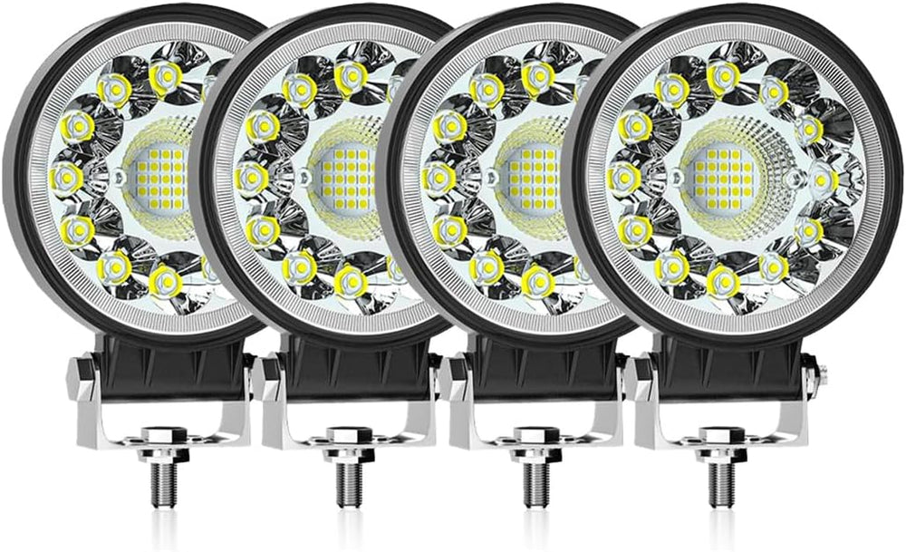 LED Spot Work Lights, 4 Inch LED Light Pods 99W Round Off Road Driving Light ...