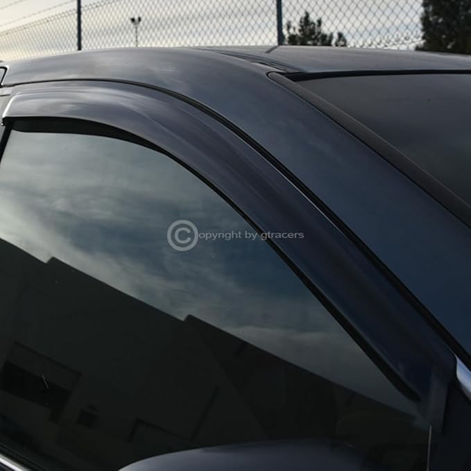 4pcs Front Rear Window Deflector Sun/Rain/Wind Guards Smoke Window Visors 07-13