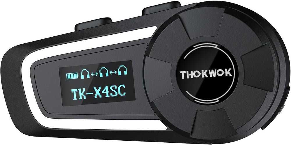 TK-X4SC Motorcycle Bluetooth Headset, 6 Riders 2000m Helmet Group Intercom