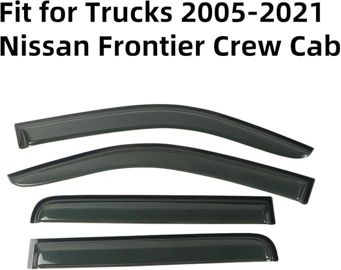 Window Visor Rain Guards Fit for Nissan Frontier Crew Cab 2005-2021 Trucks